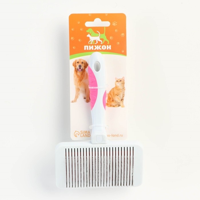 Пуходёрка с самоочисткой без капель увеличенная, 10,5 х 16,5 см, бело-розовая Пуходёрка с самоочисткой без капель увеличенная, 10,5 х 16,5 см, бело-розовая