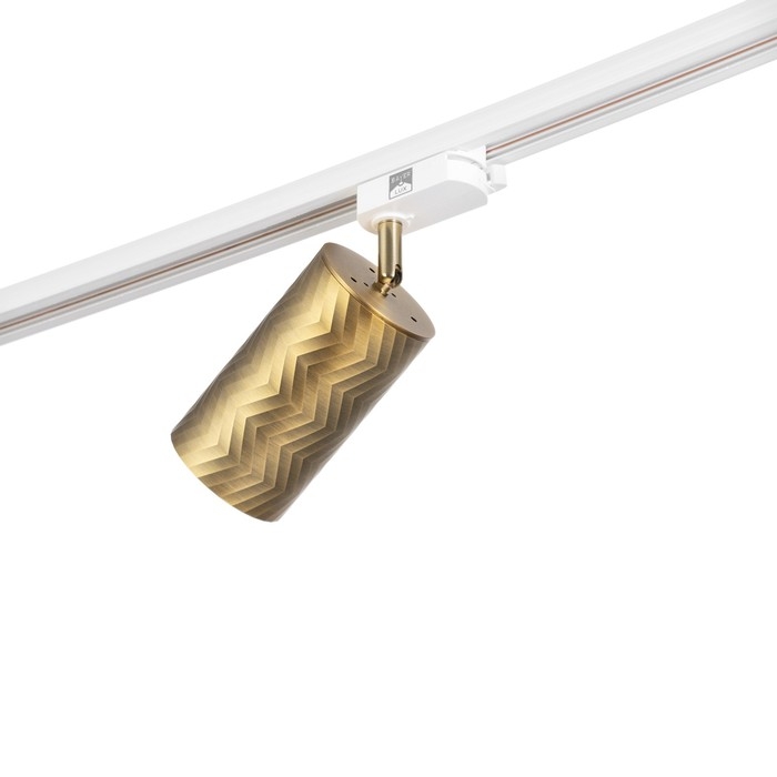 Светильник трековый SIMPLE Светильник трековый SIMPLE "Астер" GU10 220В золото 7,5х7,5х20 см