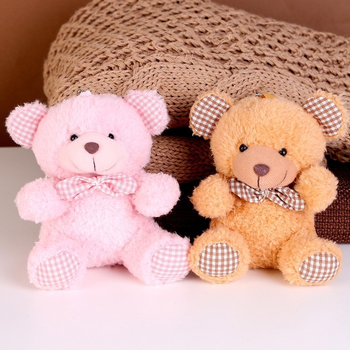 Мягкая игрушка «Мишка» на брелоке, 12 см, цвет МИКС Мягкая игрушка «Мишка» на брелоке, 12 см, цвет МИКС