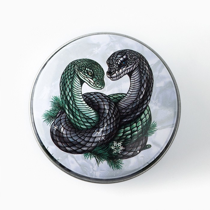 Свеча новогодняя в железной банке «Новый год: Змейки«Новый год: аромат сирень, 4.8 см Свеча новогодняя в железной банке «Новый год: Змейки«Новый год: аромат сирень, 4.8 см