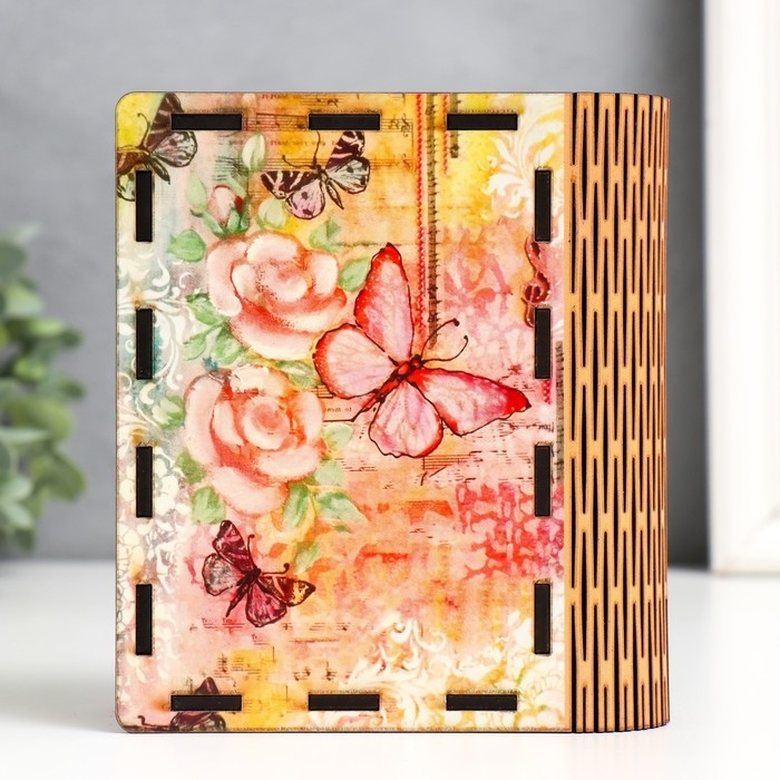 Шкатулка-книга  Шкатулка-книга "Бабочки" 14 х12х5 см
