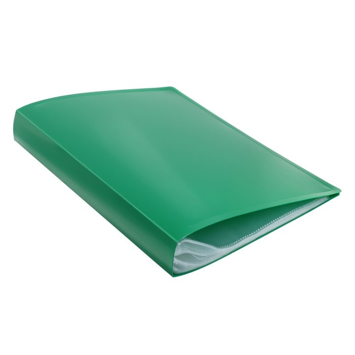 Папка с 80 вкладышами А4, 700 мкм, Calligrata, текстура Папка с 80 вкладышами А4, 700 мкм, Calligrata, текстура "песок", зелёная