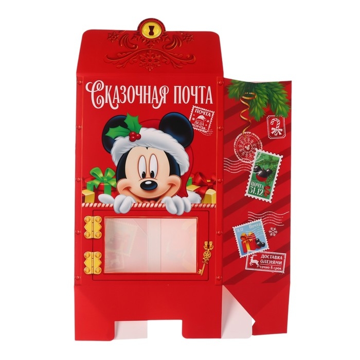 Новый год. Коробка подарочная складная Новый год. Коробка подарочная складная "Сказочная почта", 20х28х10 см, Микки Маус