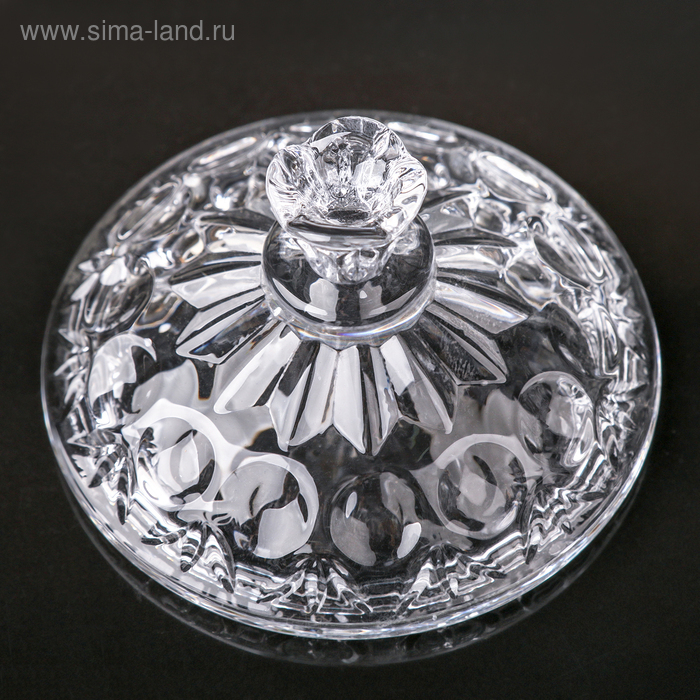 Сахарница стеклянная «Круги», 250 мл, 10,5×10,5 см, с крышкой Сахарница стеклянная «Круги», 250 мл, 10,5×10,5 см, с крышкой