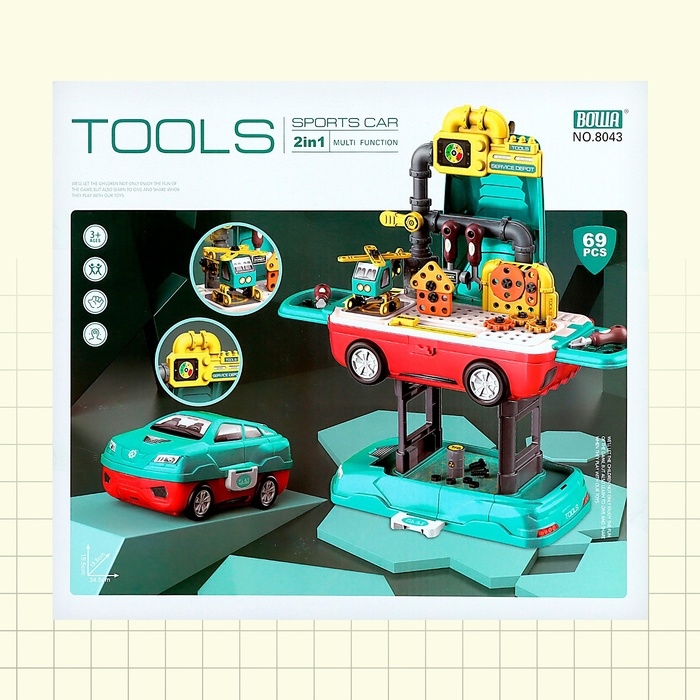 Игровой модуль 2 в 1 «Машина», 45 элементов Игровой модуль 2 в 1 «Машина», 45 элементов