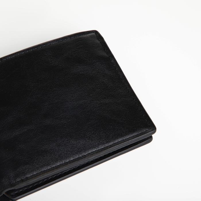Портмоне мужское без застёжки, отдел для карт, монет, цвет чёрный