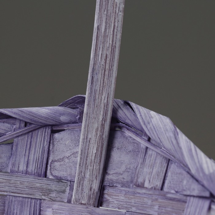 Набор корзин, 19х7,5х9,5/31 см, 22х9х11/34 см, 24х9х11,5/35 см, 3 шт, фиолетовые, бамбук Набор корзин, 19х7,5х9,5/31 см, 22х9х11/34 см, 24х9х11,5/35 см, 3 шт, фиолетовые, бамбук