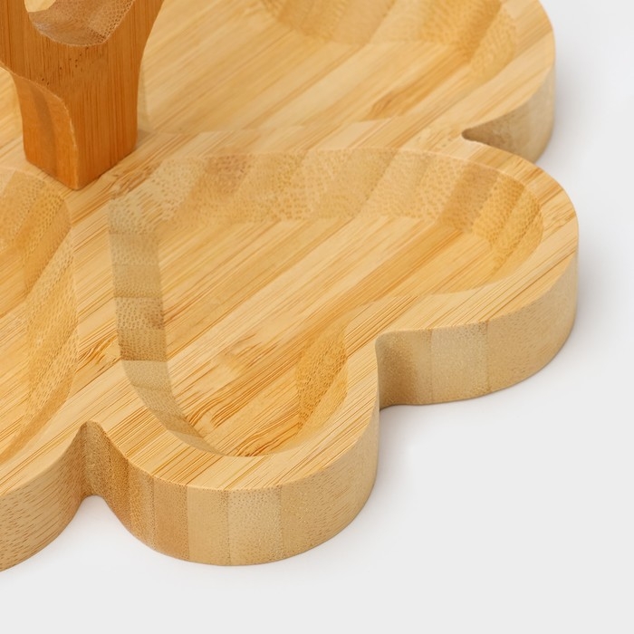 Менажница Доляна «Цветок», 19,5×19,5 см, бамбук Менажница Доляна «Цветок», 19,5×19,5 см, бамбук