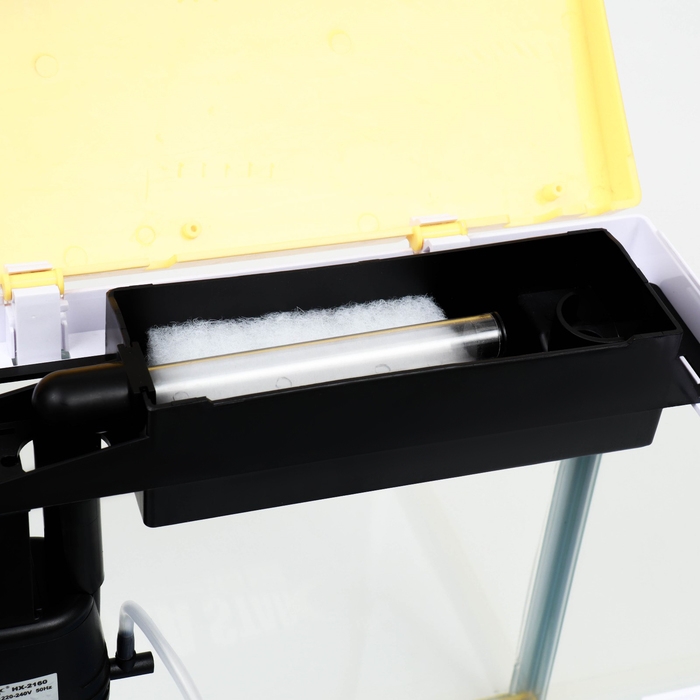 Аквариум SeaStar HX-318F в комплекте: LED-лампа 7 режимов, фильтр, 18 л, желтый Аквариум SeaStar HX-318F в комплекте: LED-лампа 7 режимов, фильтр, 18 л, желтый