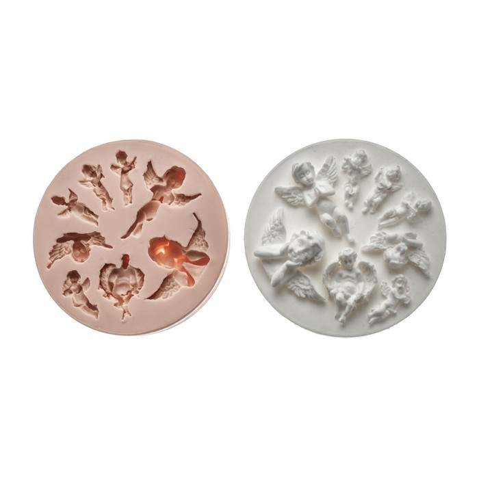 Молд силиконовый Молд силиконовый "Ангелы" от 1,3х2,6 см до 2,9х4,6 см МИКС
