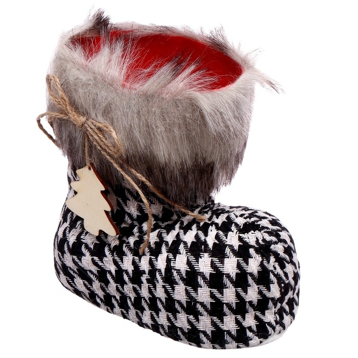 Конфетница «Сапожок», с деревянным элементом Конфетница «Сапожок», с деревянным элементом