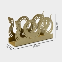 Салфетница Magistro «Змея», 14×4×8,5 см, цвет золотой