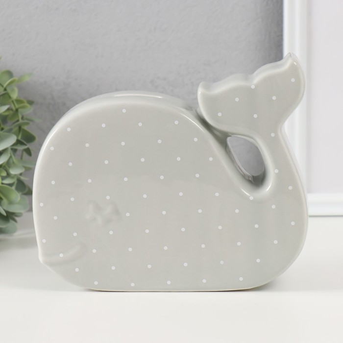 Копилка керамика Копилка керамика "Китёнок в горох" серый 21,5х5,2х18,2 см