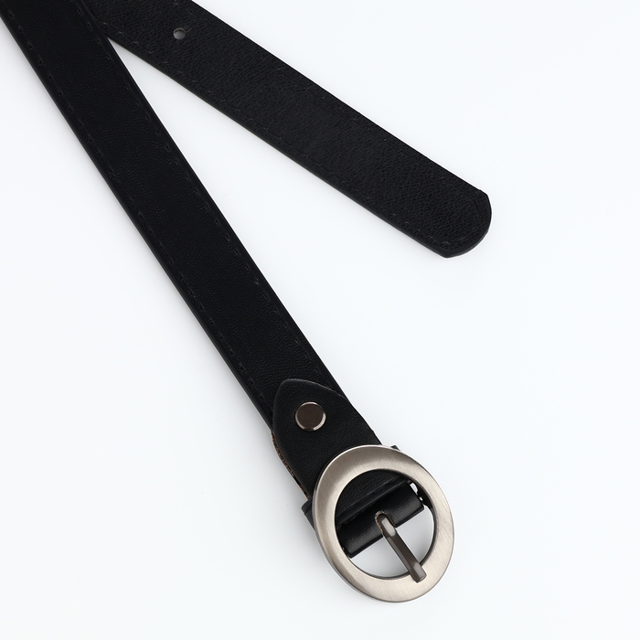 Ремень женский, ширина 2 см, пряжка металл, цвет чёрный