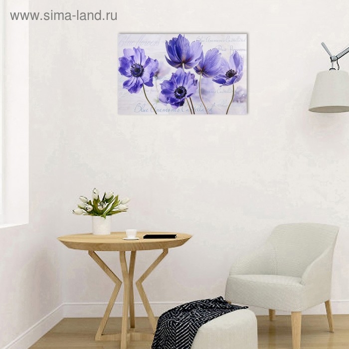 Картина-холст на подрамнике Картина-холст на подрамнике "Цветы" 60х100 см