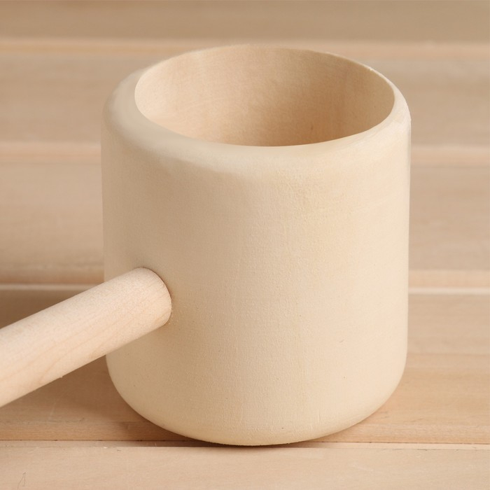 Ковш для бани точеный из липы 0.2л, 41 см, Ковш для бани точеный из липы 0.2л, 41 см, "Добропаровъ"