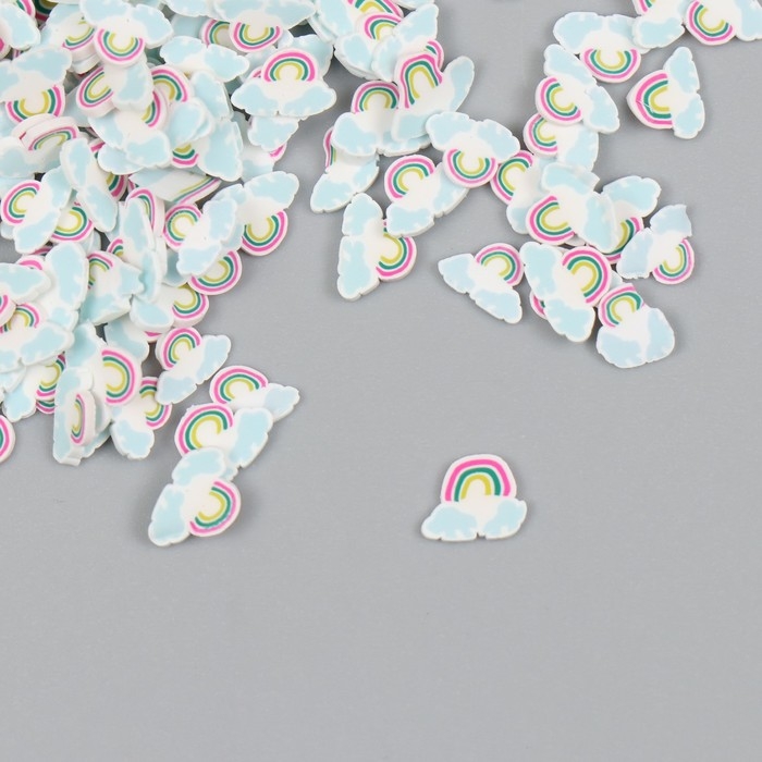 Декор для творчества пластик Декор для творчества пластик "Радуга в облаках" набор 20 гр 0,6х0,8 см
