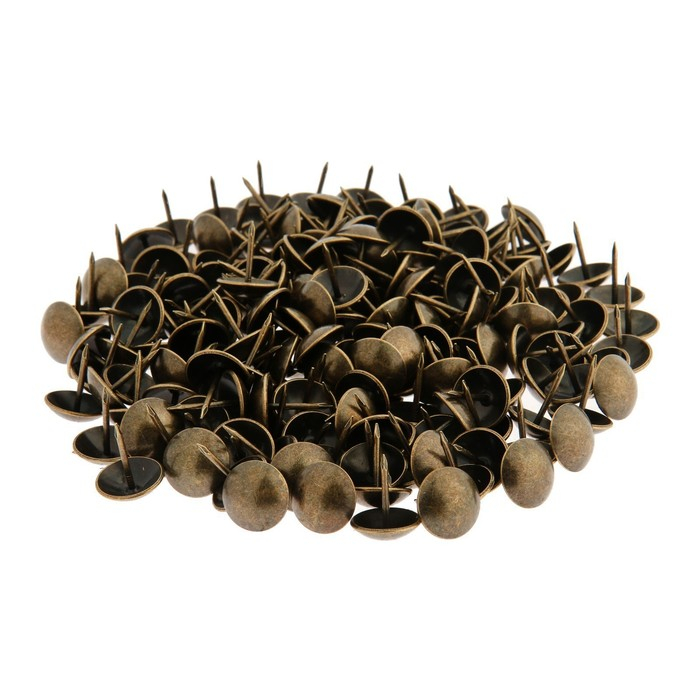 Гвозди ТУНДРА, декоративные, 19х22 мм, бронза, 200 шт Гвозди ТУНДРА, декоративные, 19х22 мм, бронза, 200 шт