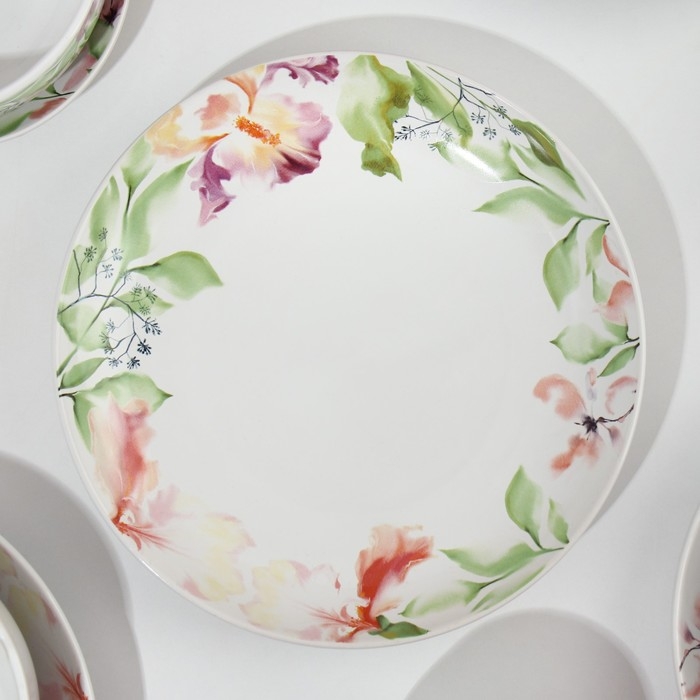 Набор посуды на 4 персоны «Акварель», 16 предметов: 4 тарелки 23 см, 4 миски 14.5 см, 4 кружки 250 мл, 4 блюдца 15 см. Набор посуды на 4 персоны «Акварель», 16 предметов: 4 тарелки 23 см, 4 миски 14.5 см, 4 кружки 250 мл, 4 блюдца 15 см.