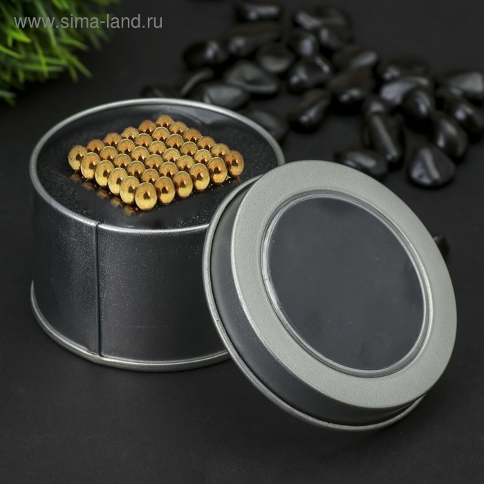 Антистресс магнит Антистресс магнит "Неокуб" 216 шариков d=0,5 см (золотой)