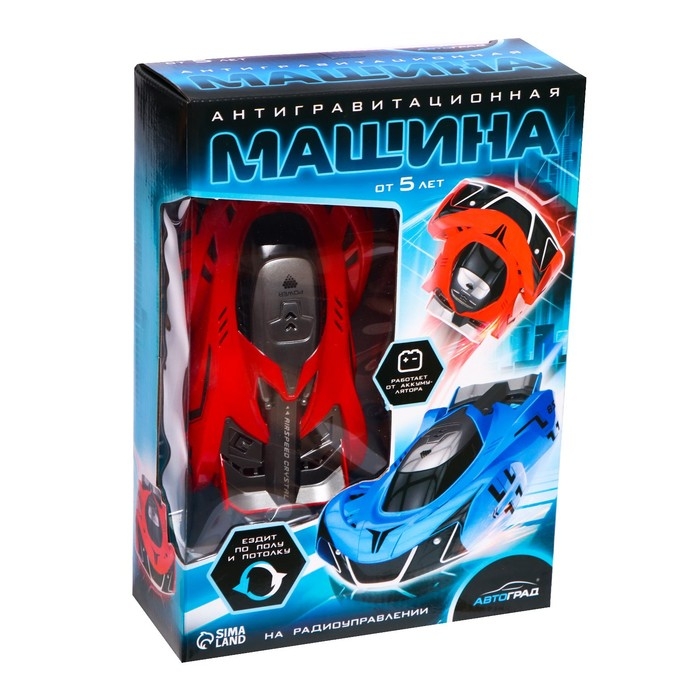 Антигравитационная машинка AIR, радиоуправление, ездит по стенам, аккумулятора, цвет красный Антигравитационная машинка AIR, радиоуправление, ездит по стенам, аккумулятора, цвет красный