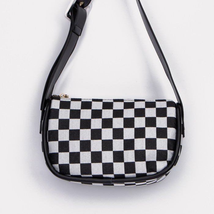 Сумка-кросс-боди на молнии, цвет серый/чёрный Сумка-кросс-боди на молнии, цвет серый/чёрный