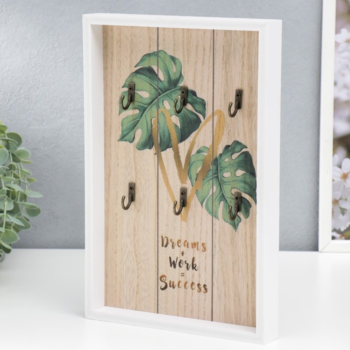 Крючки декоративные дерево Крючки декоративные дерево "Пальмовые листья и сердце" 30х20,2х3 см