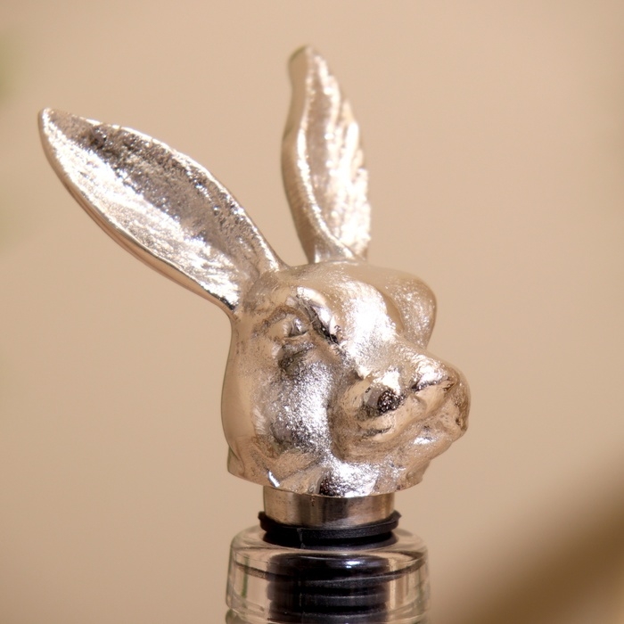 Пробка для бутылки  Пробка для бутылки "Заяц" алюминий 5х5х13 см