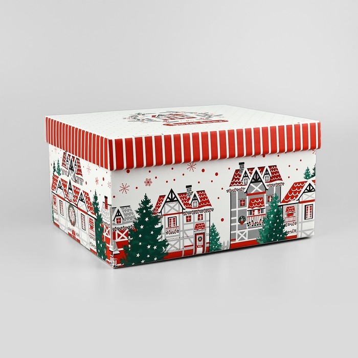 Коробка подарочная новогодняя складная «Sweet home», 31.2 х 25.6 х 16.1 см, Новый год Коробка подарочная новогодняя складная «Sweet home», 31.2 х 25.6 х 16.1 см, Новый год