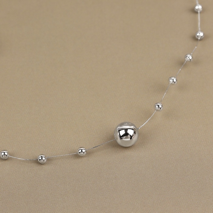 Жемчуг на леске, 3/8 мм, 10 ± 1 м, цвет серебряный Жемчуг на леске, 3/8 мм, 10 ± 1 м, цвет серебряный