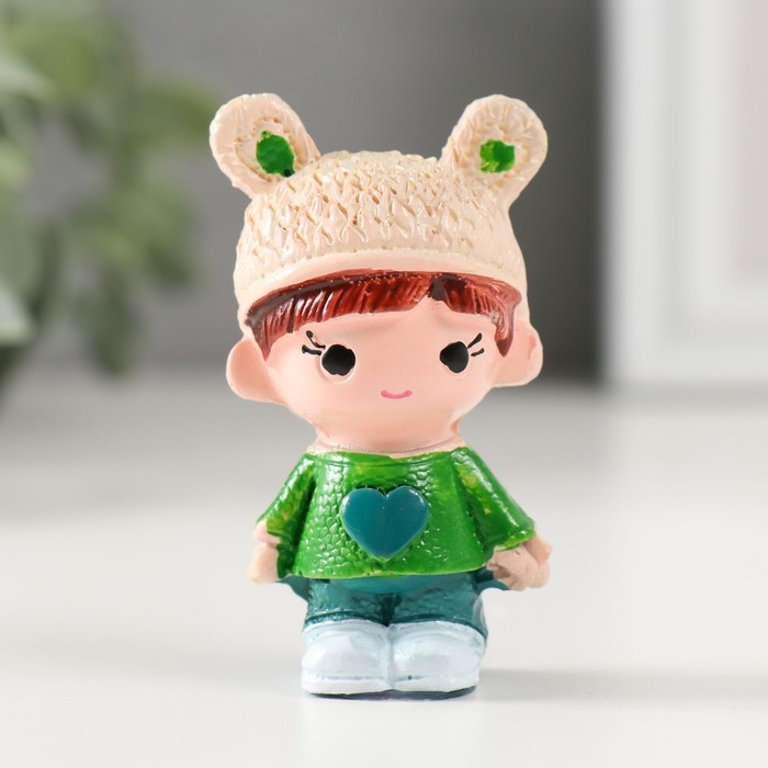 Сувенир полистоун Сувенир полистоун "Малышка в шапке" МИКС 2,5х3,3х6 см