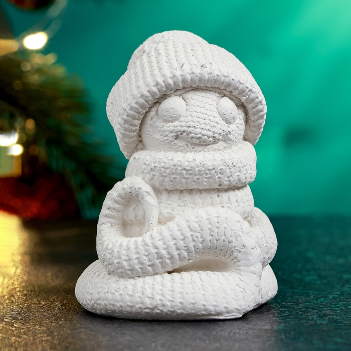 Новый год. Символ 2025. Фигура для раскраски  Новый год. Символ 2025. Фигура для раскраски "Змея в шапке" 8х6см