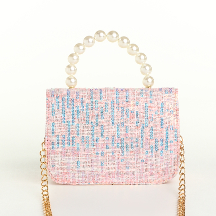 Сумка детская для девочки на клапане «Выбражулька», цвет розовый