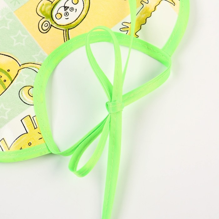 Нагрудник из нетканого полотна с ПВХ покрытием «Мультики», цвет зеленый, р-р. 20х22см Нагрудник из нетканого полотна с ПВХ покрытием «Мультики», цвет зеленый, р-р. 20х22см