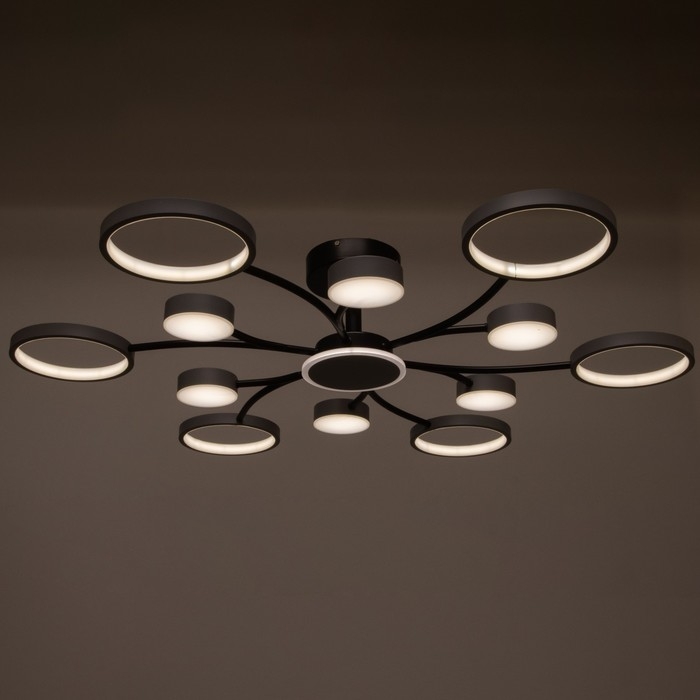 Люстра с ПДУ 2299/13GR LED 256Вт 3000-6000К серый 106х106х18 см BayerLux