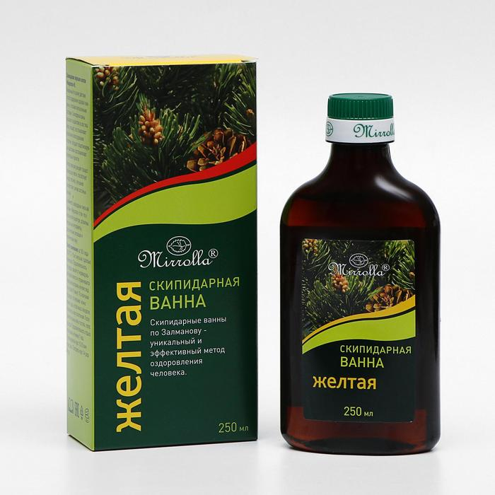 Скипидарная эмульсия для ванн «Мирролла», жёлтая, 250 мл Скипидарная эмульсия для ванн «Мирролла», жёлтая, 250 мл