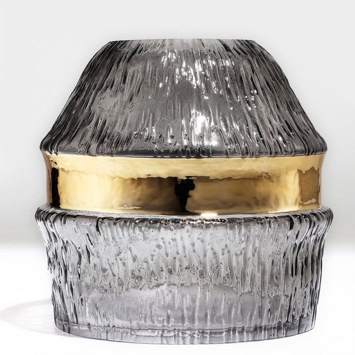 Ваза для цветов «Фьюжн» из прозрачного стекла 19 х 18,5 х 18,5 см Ваза для цветов «Фьюжн» из прозрачного стекла 19 х 18,5 х 18,5 см