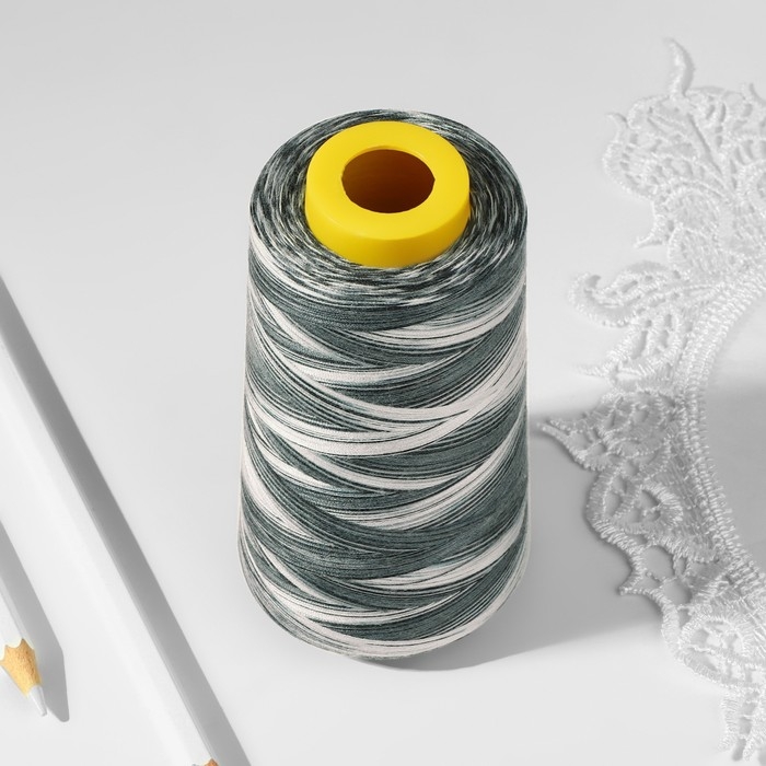 Нитки мультиколор 40/2, 3000 ярд, цвет чёрно-белый Нитки мультиколор 40/2, 3000 ярд, цвет чёрно-белый