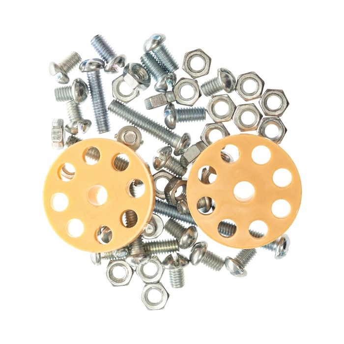 Конструктор металлический №6 для уроков труда, 80 деталей Конструктор металлический №6 для уроков труда, 80 деталей