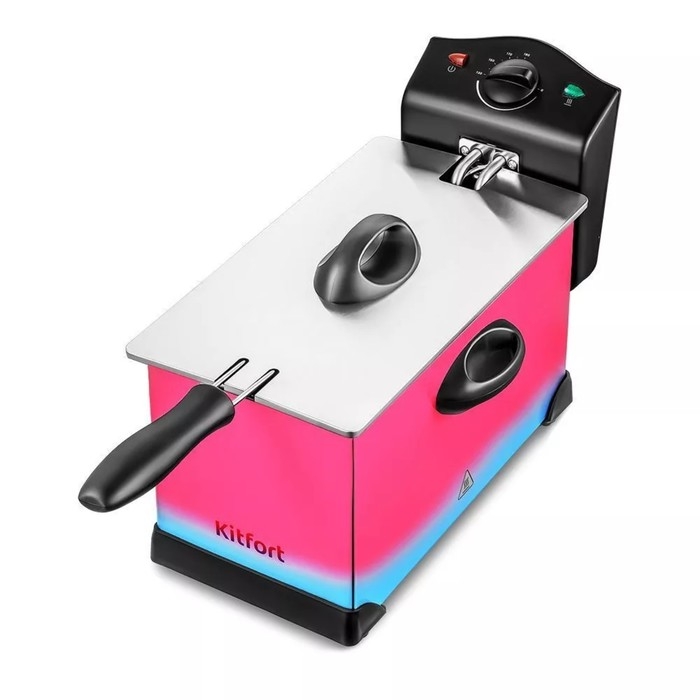 Фритюрница Kitfort KT-4051, 2000 Вт, 6/2 л, 130-190 °C, серебристо-чёрная Фритюрница Kitfort KT-4051, 2000 Вт, 6/2 л, 130-190 °C, серебристо-чёрная