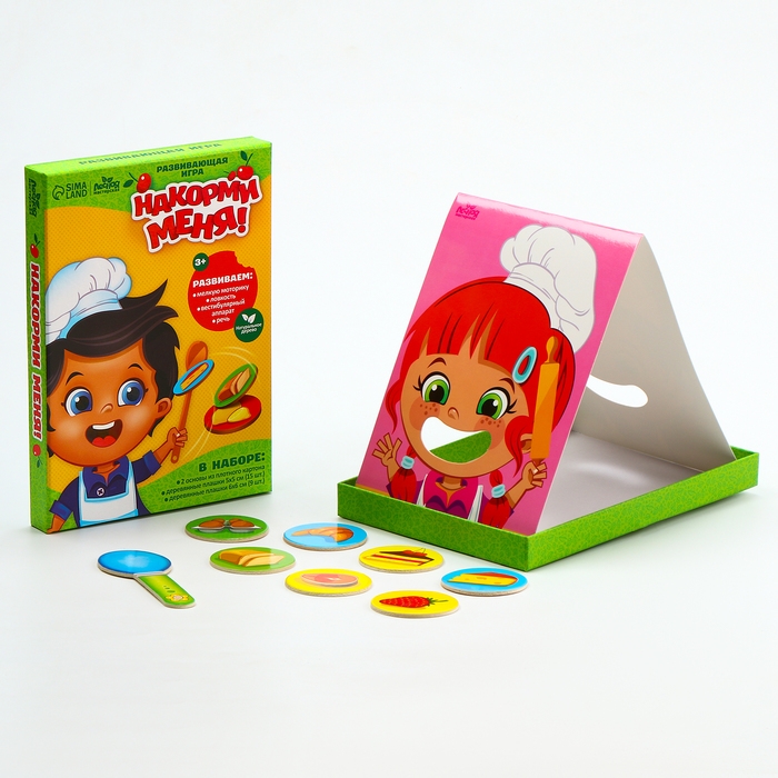 Развивающая игра «Накорми меня» (2 основы+ ложка+ 24 элемента) Развивающая игра «Накорми меня» (2 основы+ ложка+ 24 элемента)