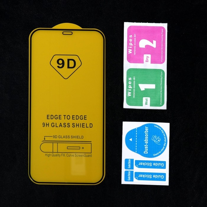 Защитное стекло 9D Luazon для iPhone 12/12 Pro, полный клей, 0.33 мм, 9Н Защитное стекло 9D Luazon для iPhone 12/12 Pro, полный клей, 0.33 мм, 9Н