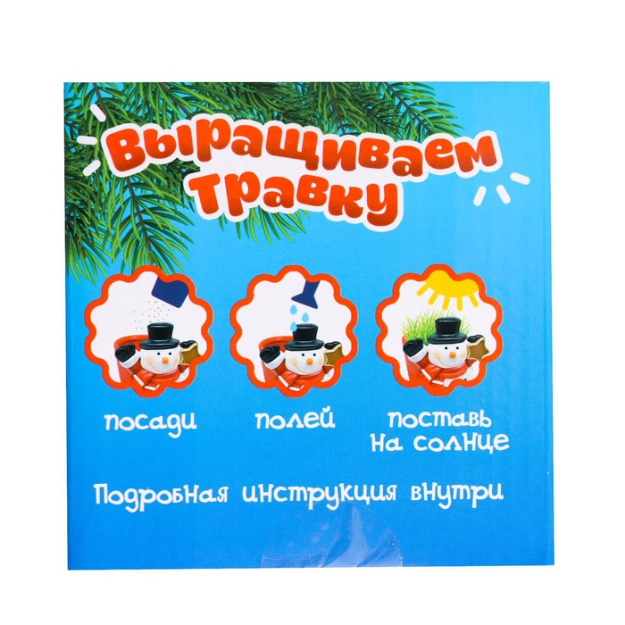 Набор для опытов «Выращиваем травку», снеговик Набор для опытов «Выращиваем травку», снеговик