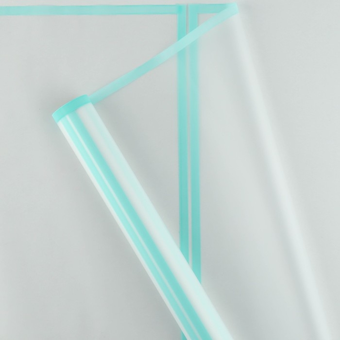 Плёнка для цветов упаковочная матовая «Кайма», тиффани, 0.5 х 9 м Плёнка для цветов упаковочная матовая «Кайма», тиффани, 0.5 х 9 м