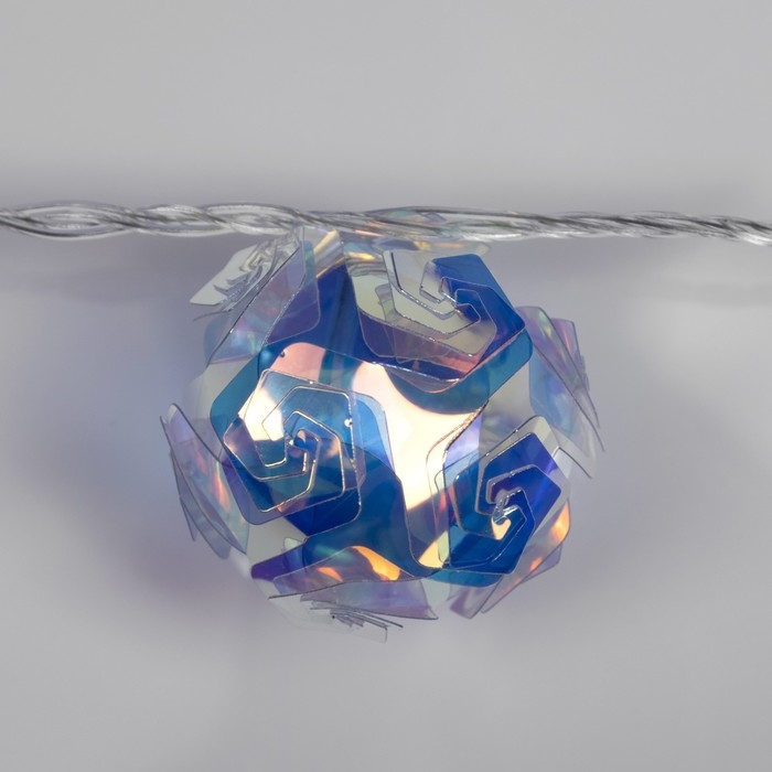 Гирлянда «Нить» 4.5 м с насадками «Цветочные шары», IP20, прозрачная нить, 15 LED, свечение белое, 220 В Гирлянда «Нить» 4.5 м с насадками «Цветочные шары», IP20, прозрачная нить, 15 LED, свечение белое, 220 В