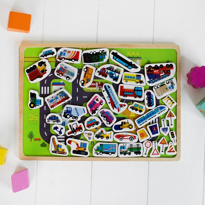 Конструктор магнитный «Городское движение», игровое поле: 29 × 21 см Конструктор магнитный «Городское движение», игровое поле: 29 × 21 см