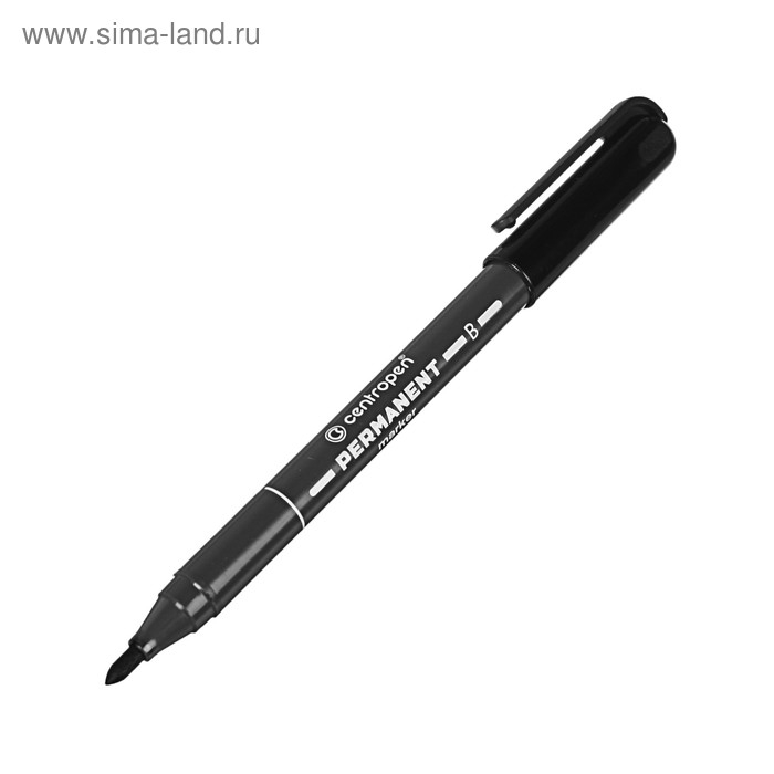 Маркер перманентный 3.3 мм Centropen 2836, линия 2 мм, цвет чёрный Маркер перманентный 3.3 мм Centropen 2836, линия 2 мм, цвет чёрный