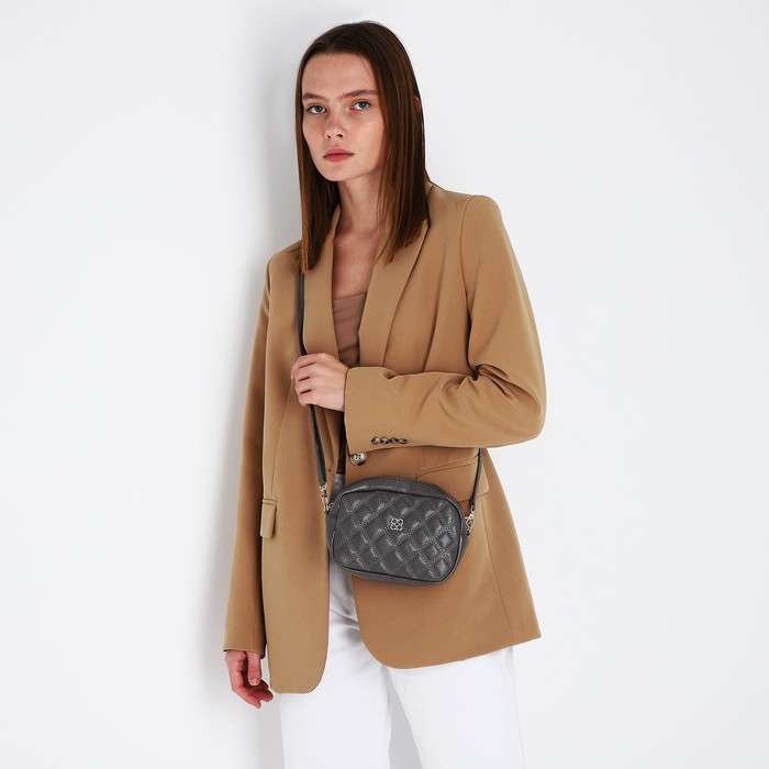 Сумка кросс-боди на молнии, цвет серый Сумка кросс-боди на молнии, цвет серый