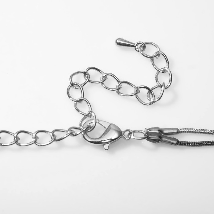 Кулон «Цепь» тотем, грани, цвет чёрный в серебре, 70 см