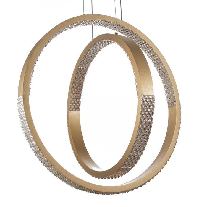 Люстра BayerLux с ПДУ 1544/2 LED 120Вт 3000-6000К диммер золото d.50см